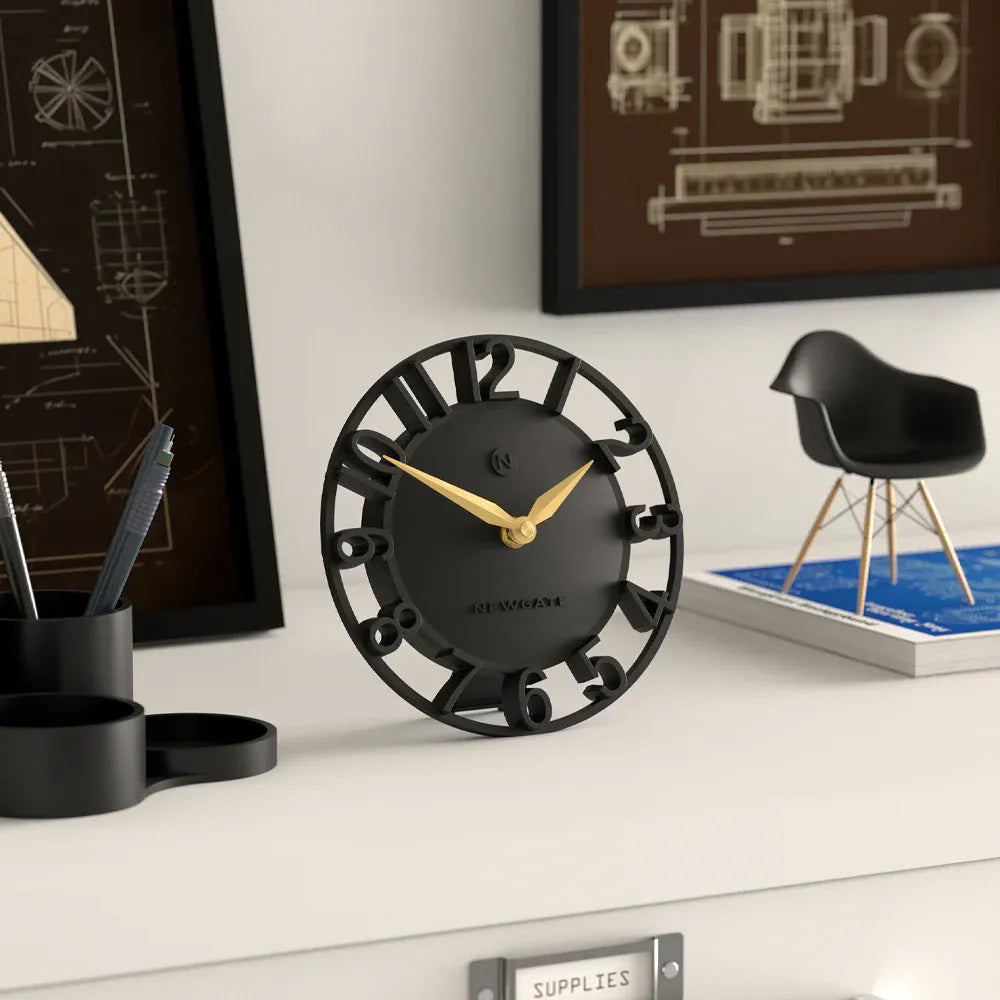 Newgate Timewarp Mantel Clock-Black V398-NG-MANTIMEW-K