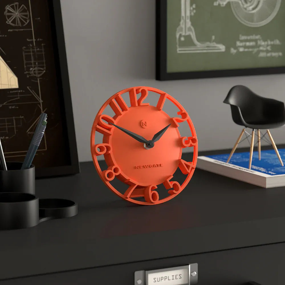 Newgate Timewarp Mantel Clock-Orange V398-NG-MANTIMEW-PO
