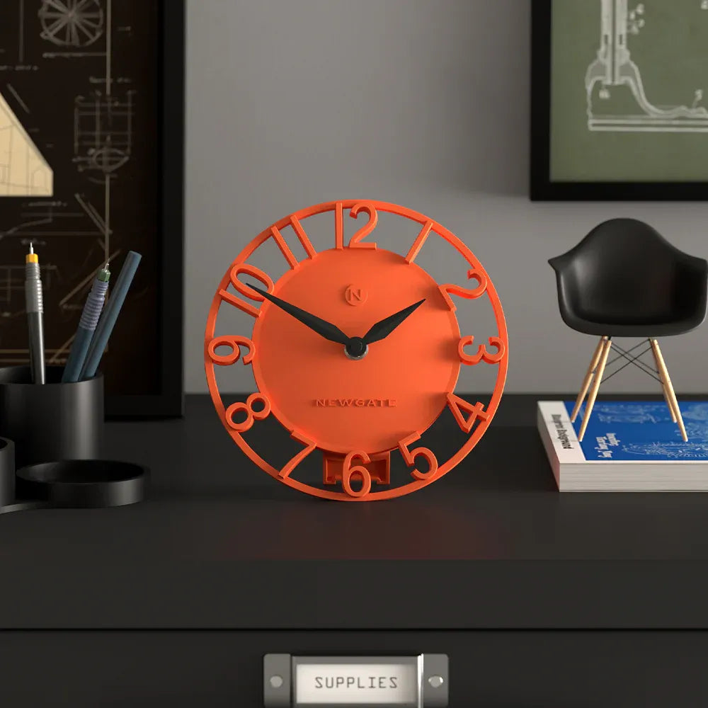 Newgate Timewarp Mantel Clock-Orange V398-NG-MANTIMEW-PO