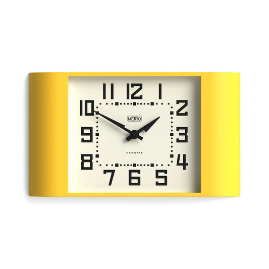 Newgate Metro Wall Clock-Yellow V398-NG-MET3CY