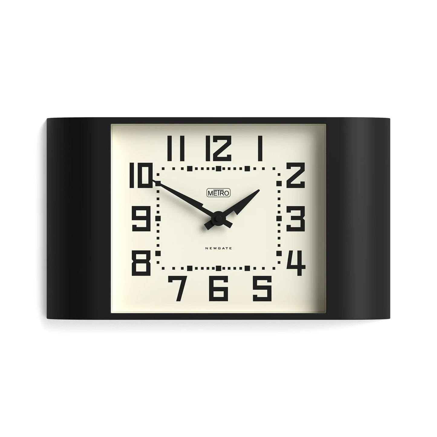 Newgate Metro Wall Clock-Black V398-NG-MET3K