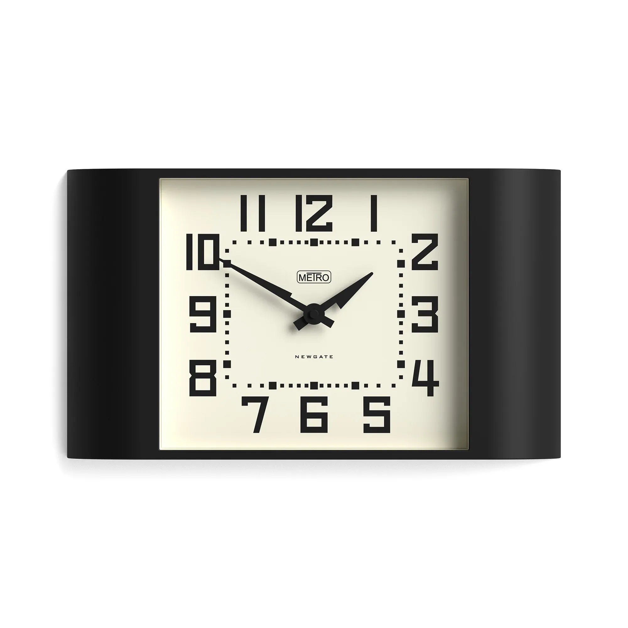 Newgate Metro Wall Clock-Black V398-NG-MET3K