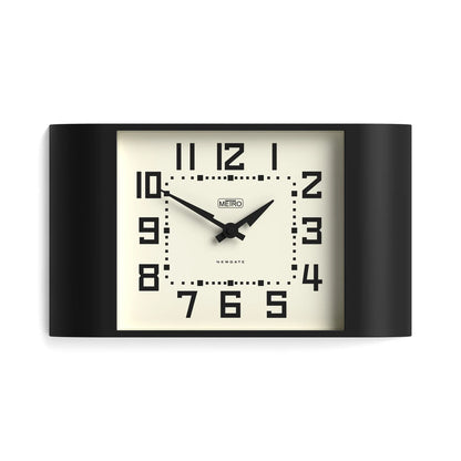 Newgate Metro Wall Clock-Black V398-NG-MET3K
