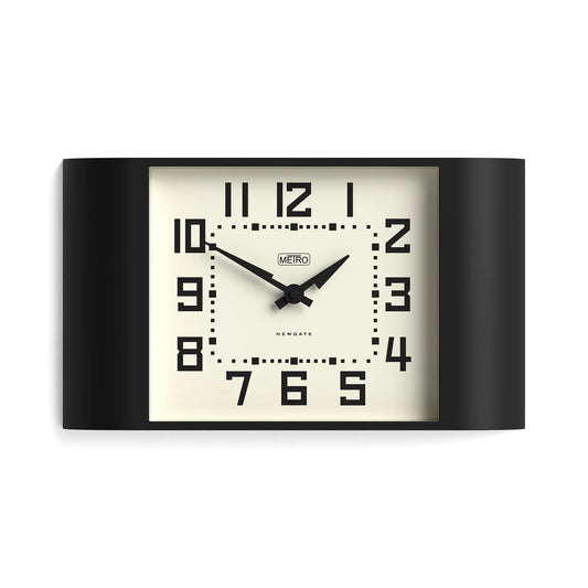 Newgate Metro Wall Clock-Black V398-NG-MET3K