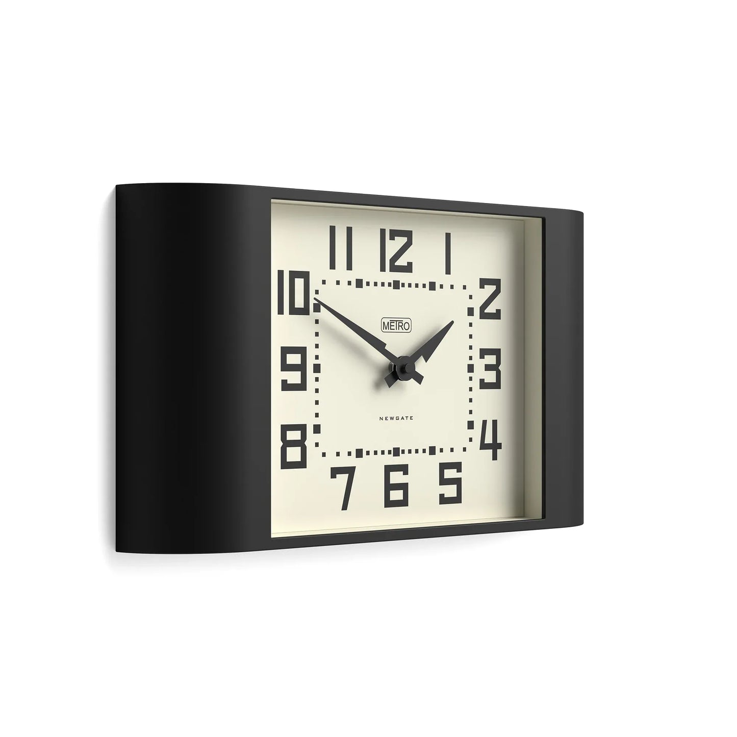 Newgate Metro Wall Clock-Black V398-NG-MET3K