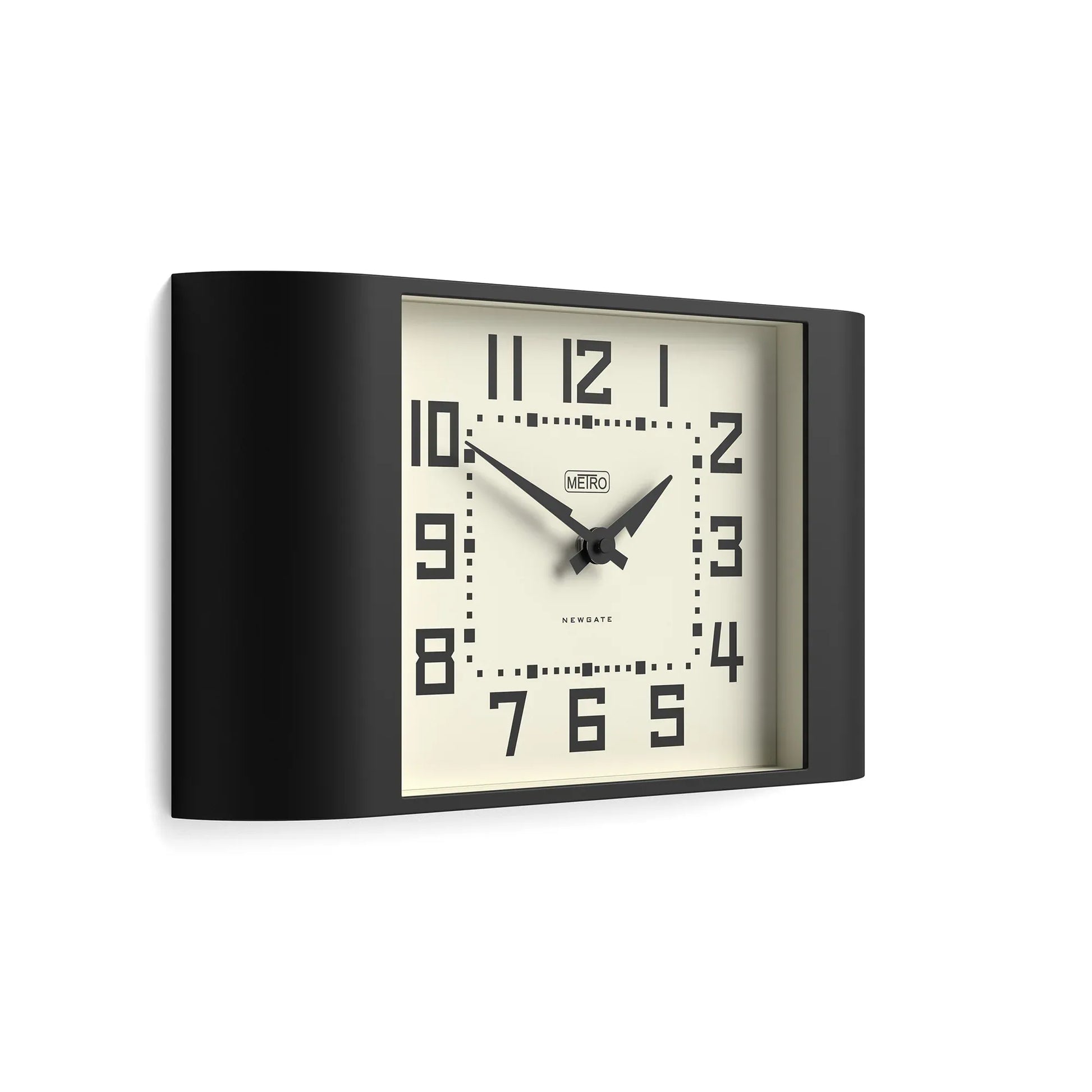Newgate Metro Wall Clock-Black V398-NG-MET3K