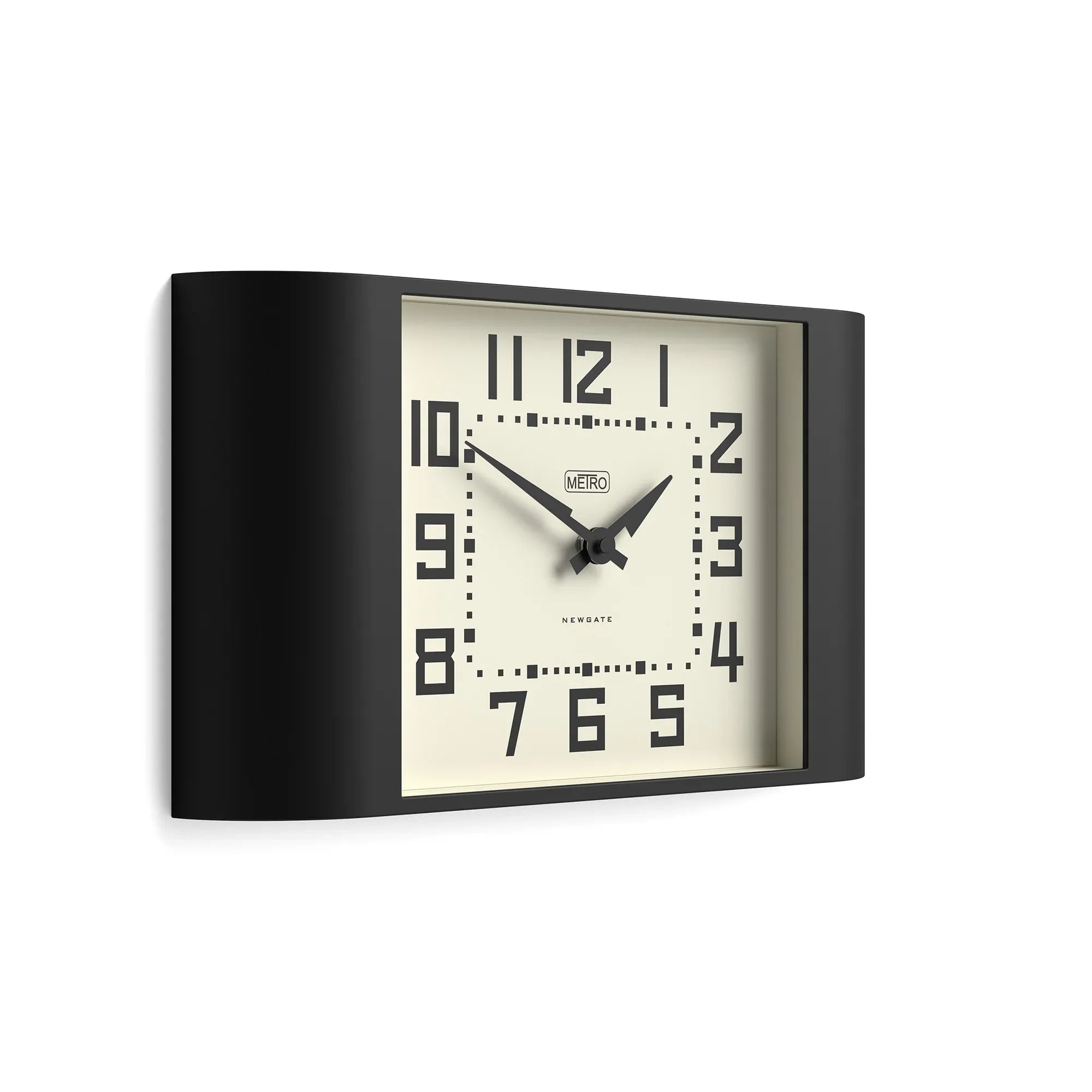 Newgate Metro Wall Clock-Black V398-NG-MET3K