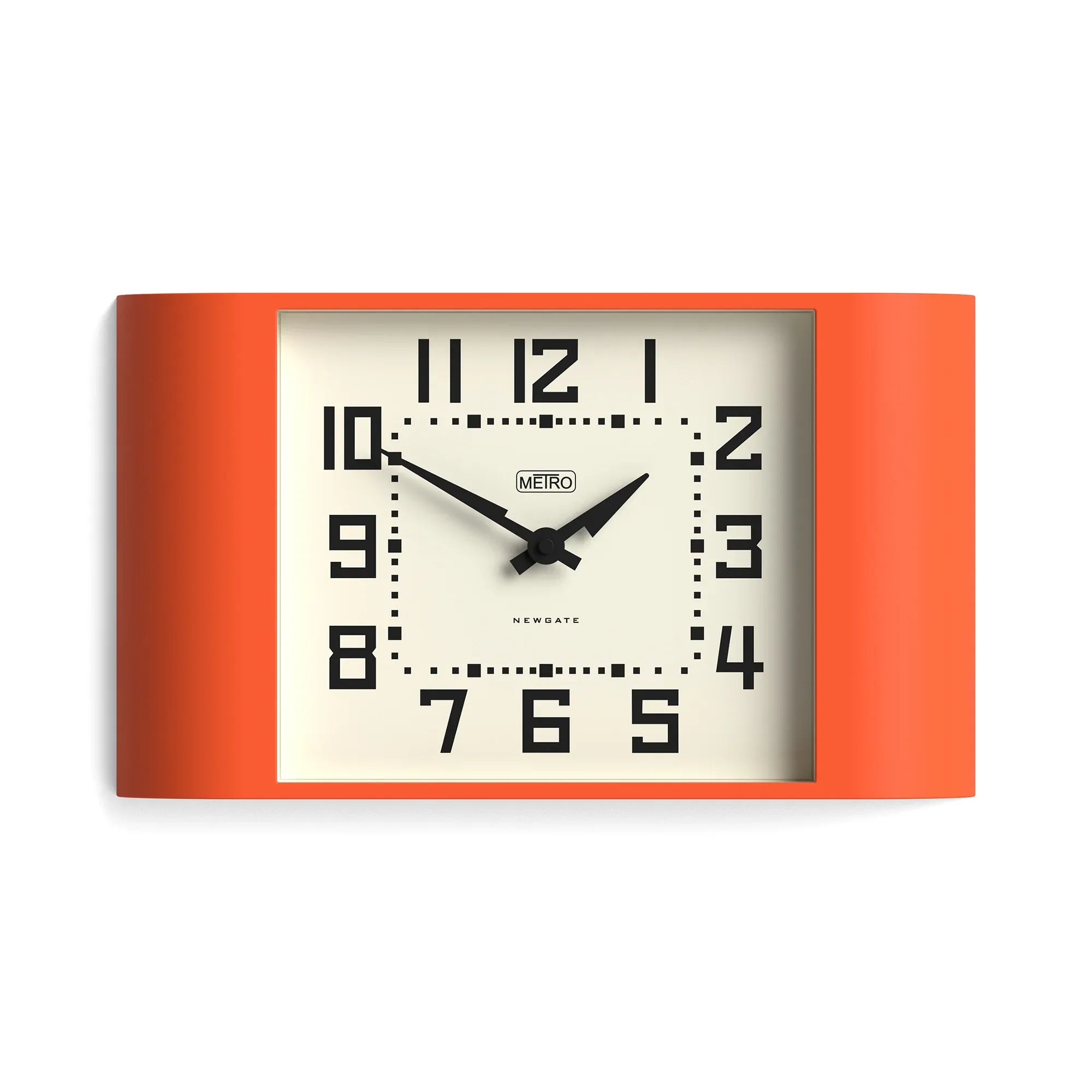 Newgate Metro Wall Clock-Pumpkin Orange V398-NG-MET3PO