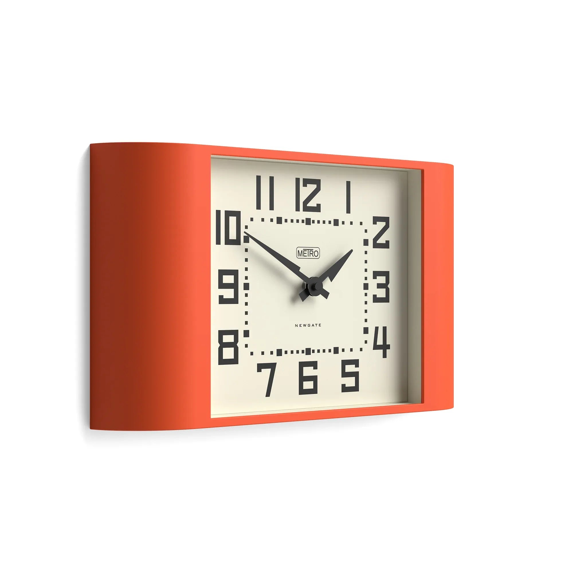 Newgate Metro Wall Clock-Pumpkin Orange V398-NG-MET3PO