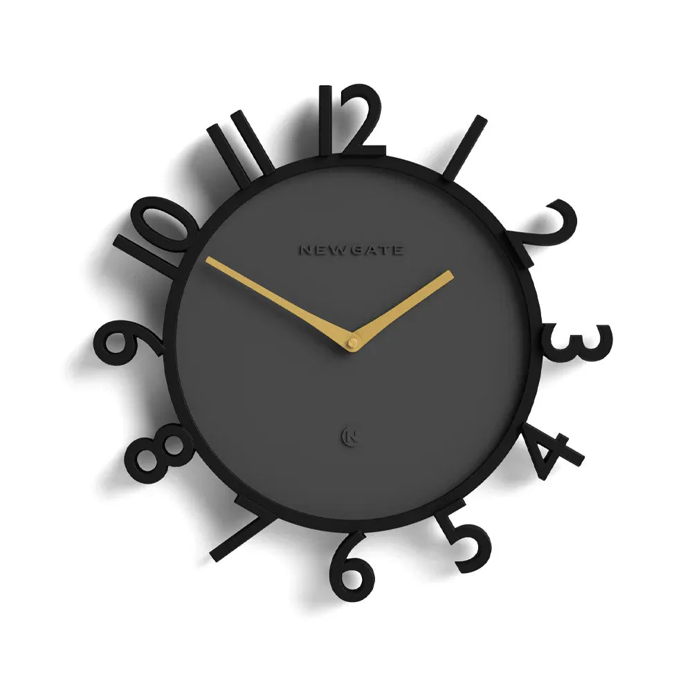 Newgate Monorail Wall Clock-Black V398-NG-MRAIL-K
