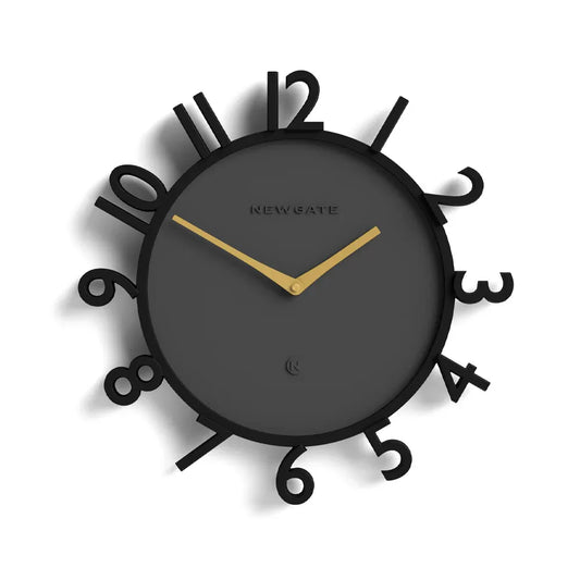 Newgate Monorail Wall Clock-Black V398-NG-MRAIL-K