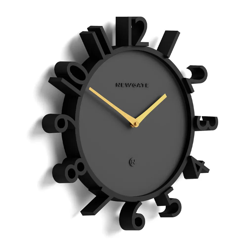 Newgate Monorail Wall Clock-Black V398-NG-MRAIL-K