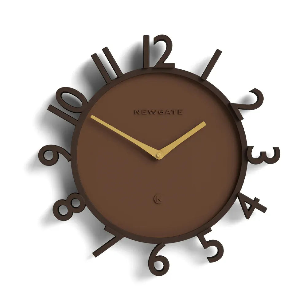 Newgate Monorail Wall Clock-Brown V398-NG-MRAIL-MB