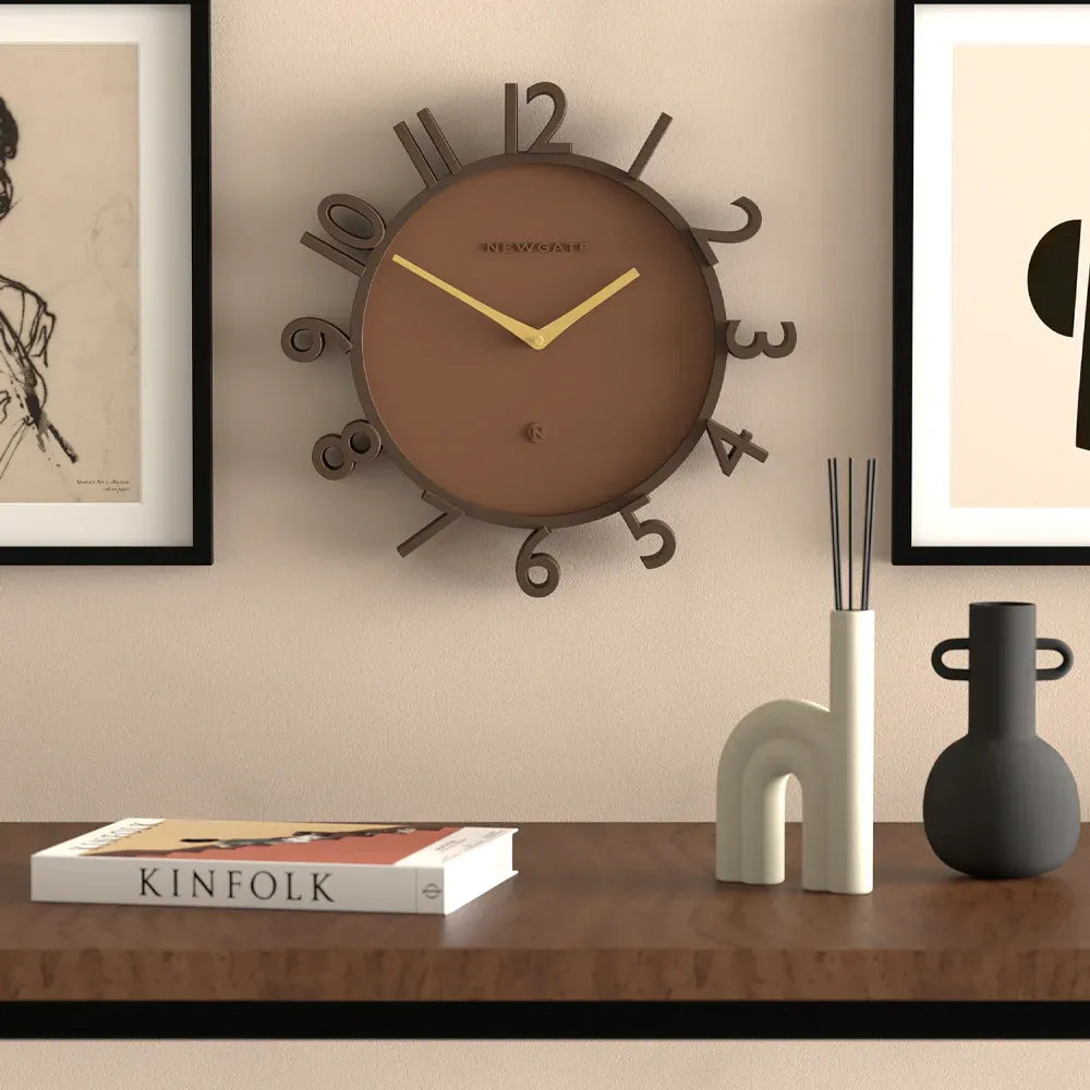 Newgate Monorail Wall Clock-Brown V398-NG-MRAIL-MB
