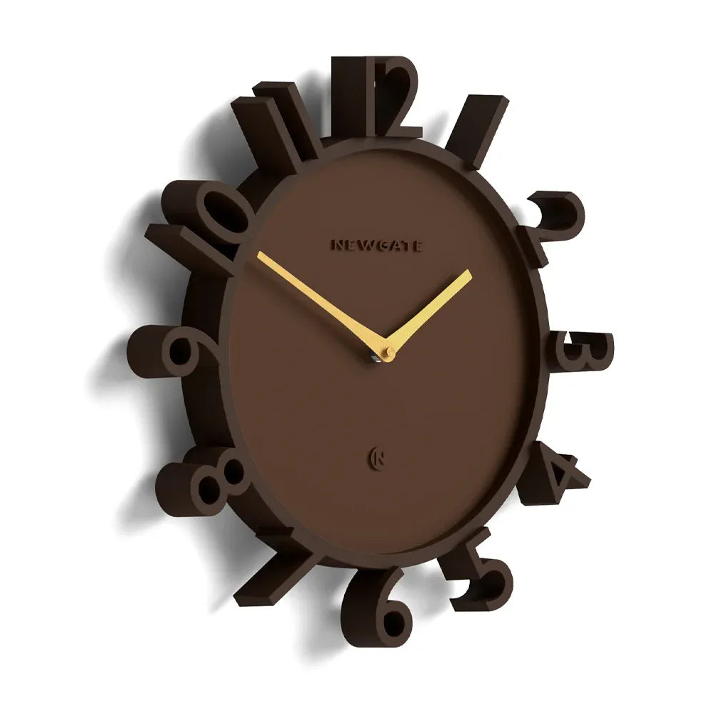 Newgate Monorail Wall Clock-Brown V398-NG-MRAIL-MB