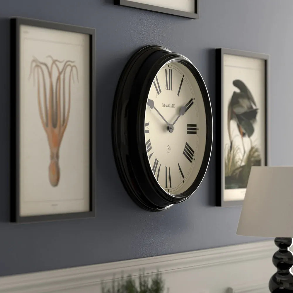 Newgate Notting Hill Wall Clock-Black V398-NG-NOTT321K