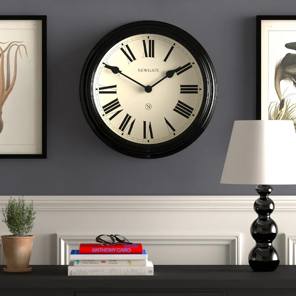 Newgate Notting Hill Wall Clock-Black V398-NG-NOTT321K