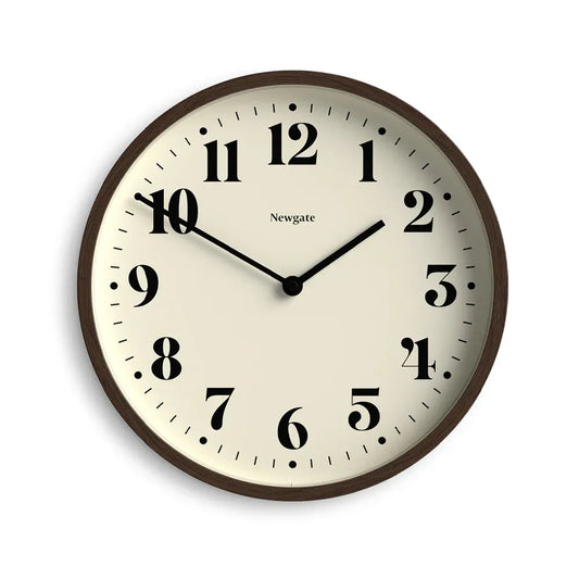 Newgate Number Four Theatre Wall Clock-Faux Dark Wood V398-NG-NUMFOU240DFW