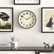 Newgate Number Four Theatre Wall Clock-Faux Dark Wood V398-NG-NUMFOU240DFW