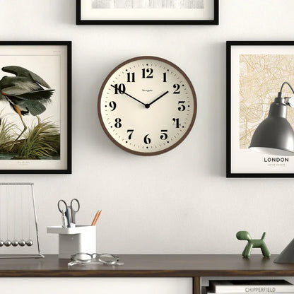 Newgate Number Four Theatre Wall Clock-Faux Dark Wood V398-NG-NUMFOU240DFW
