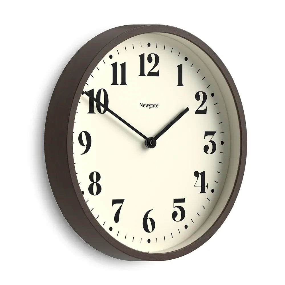 Newgate Number Four Theatre Wall Clock-Faux Dark Wood V398-NG-NUMFOU240DFW