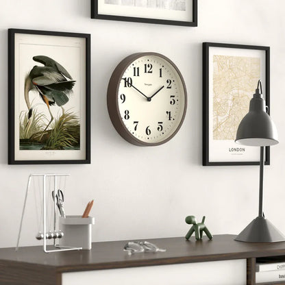Newgate Number Four Theatre Wall Clock-Faux Dark Wood V398-NG-NUMFOU240DFW