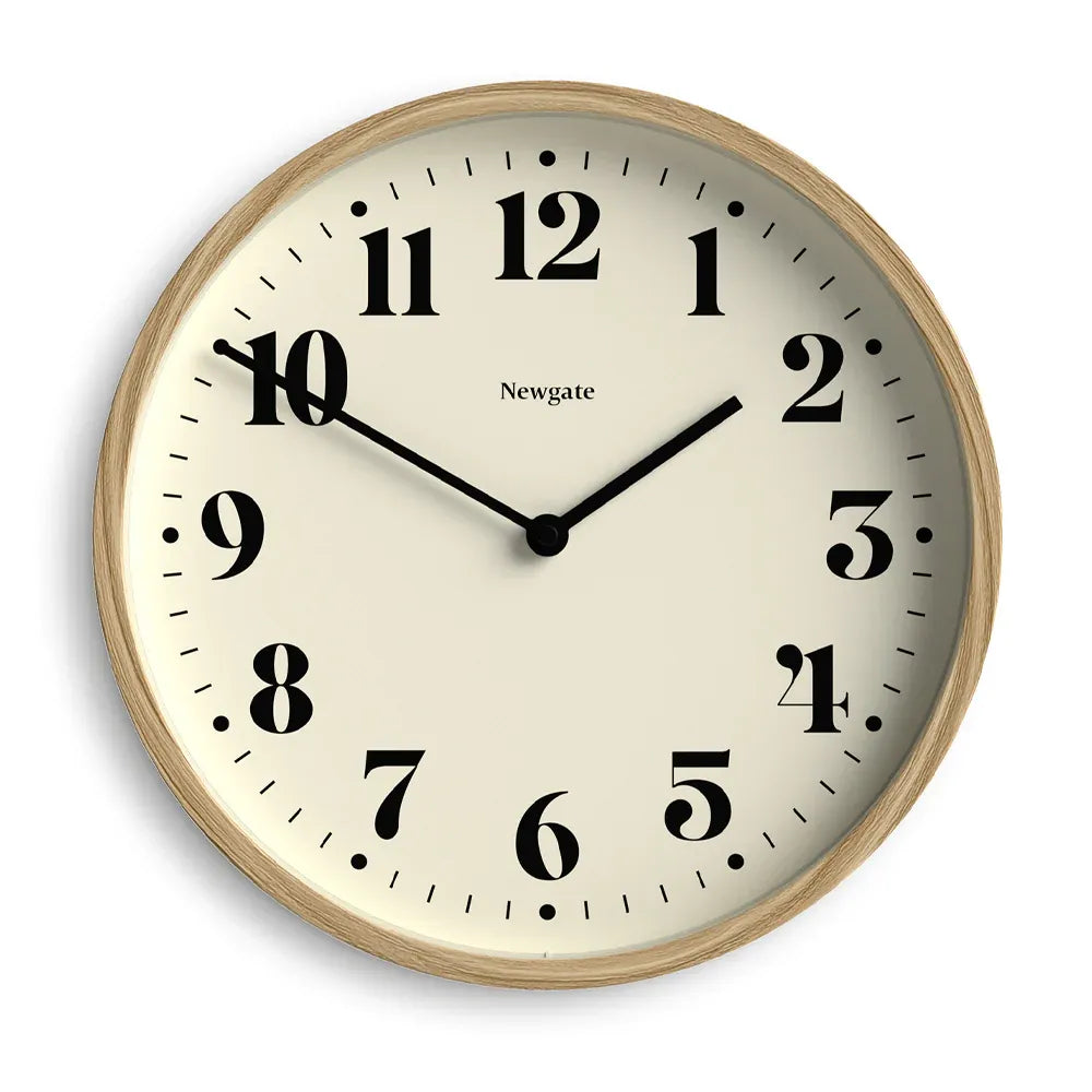 Newgate Number Four Theatre Wall Clock-Faux Wood V398-NG-NUMFOU240MFW