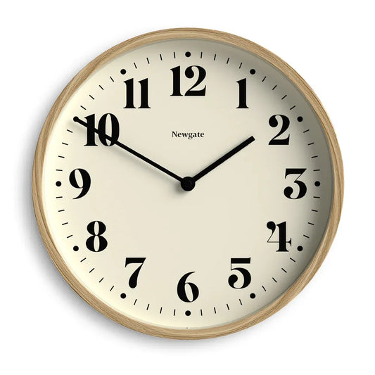 Newgate Number Four Theatre Wall Clock-Faux Wood V398-NG-NUMFOU240MFW
