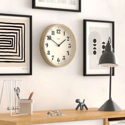 Newgate Number Four Theatre Wall Clock-Faux Wood V398-NG-NUMFOU240MFW