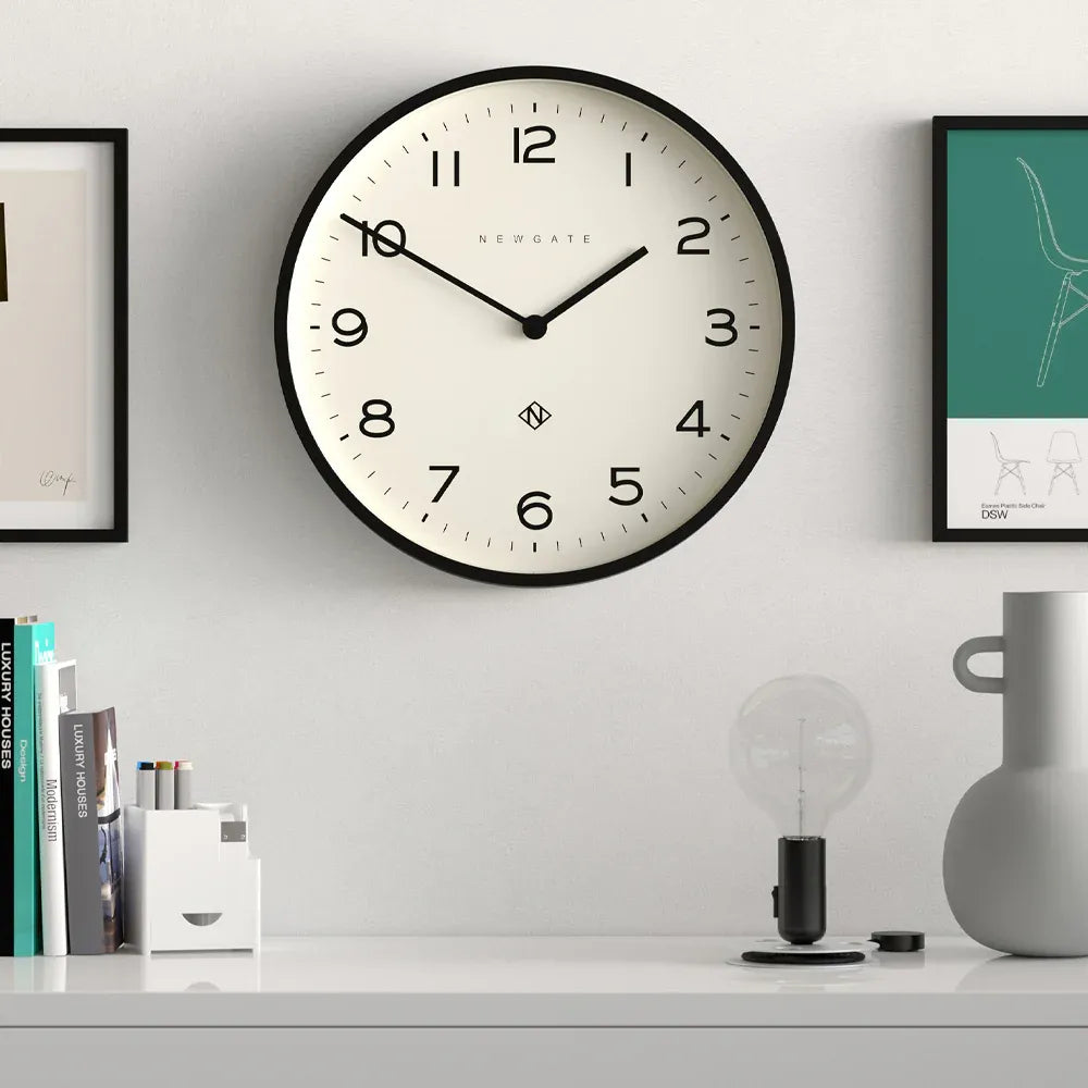 Newgate Number Two Echo Wall Clock-Black V398-NG-NUMTWO149K