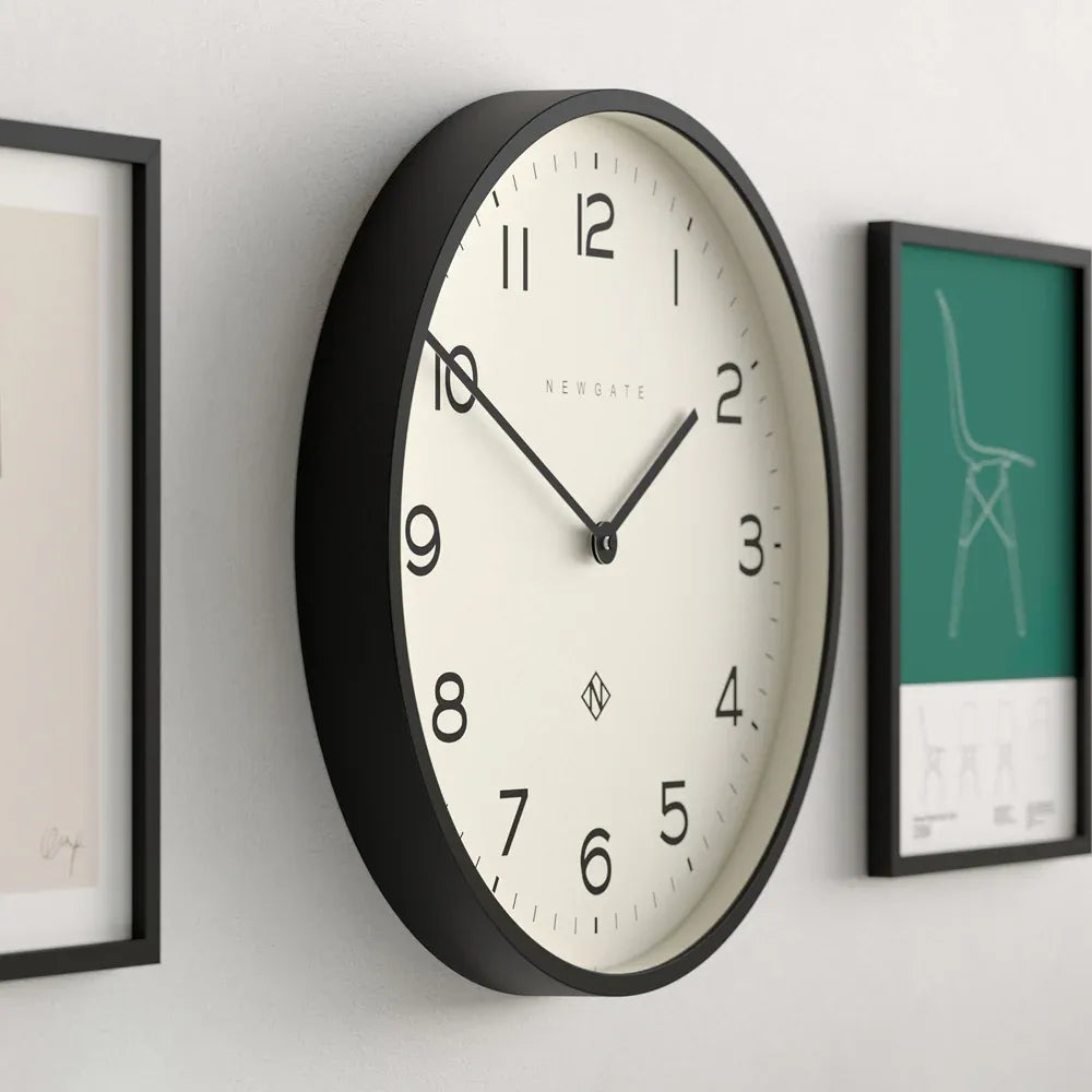 Newgate Number Two Echo Wall Clock-Black V398-NG-NUMTWO149K
