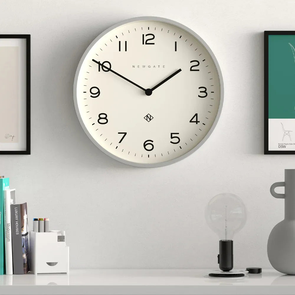 Newgate Number Two Echo Wall Clock-Posh Grey V398-NG-NUMTWO149PGY