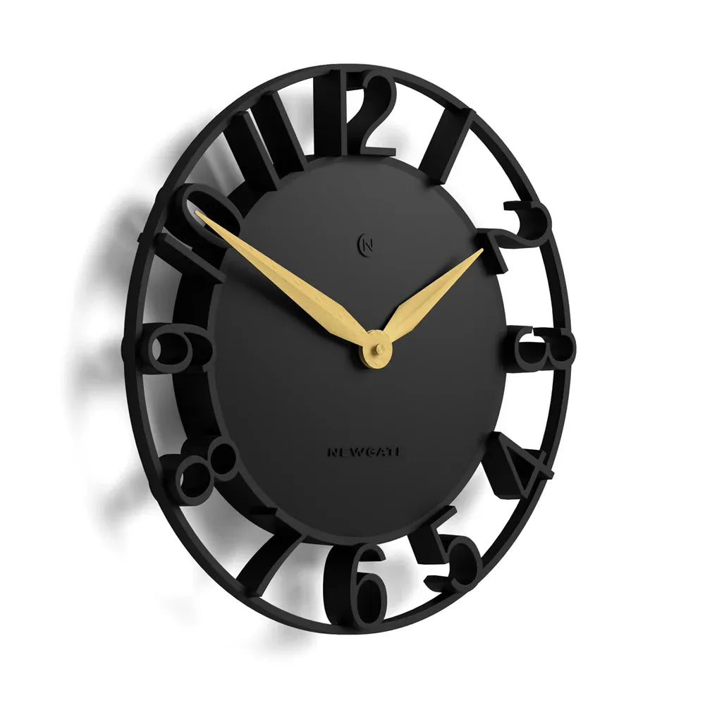 Newgate Time Traveller Wall Clock-Black V398-NG-TIMET-K