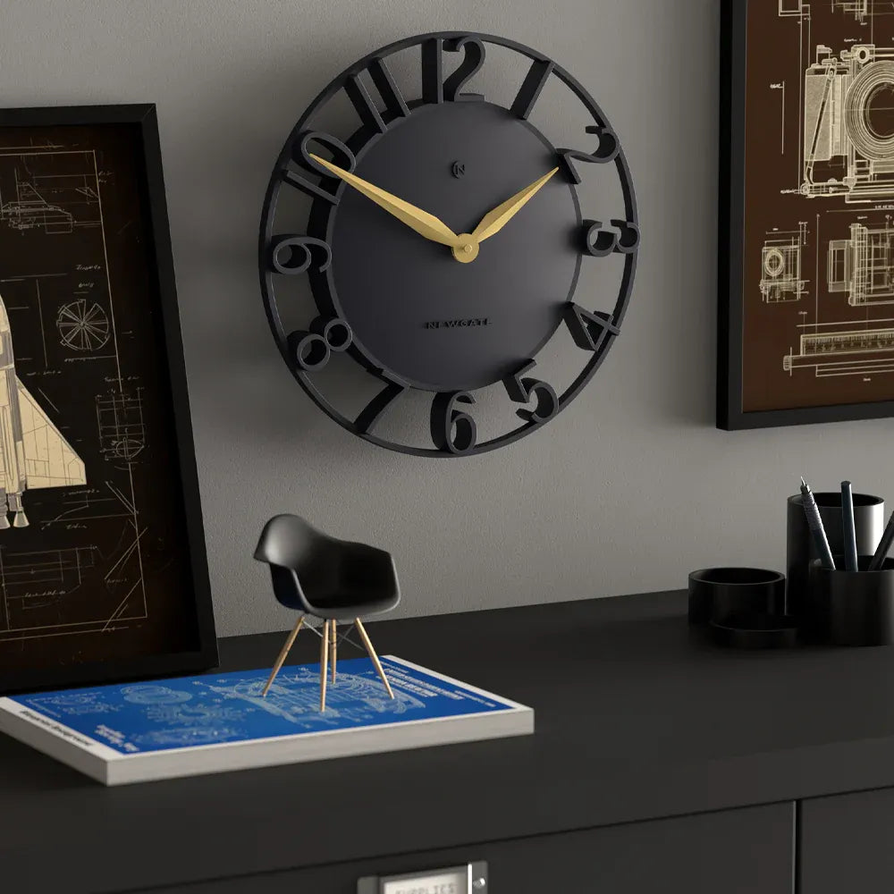 Newgate Time Traveller Wall Clock-Petrol Blue V398-NG-TIMET-PEBL