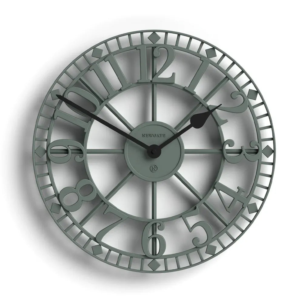 Newgate Warehouse Wall Clock-Asparagus Green V398-NG-WAREH-ASG
