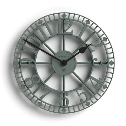 Newgate Warehouse Wall Clock-Asparagus Green V398-NG-WAREH-ASG