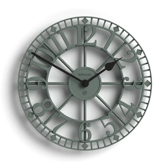 Newgate Warehouse Wall Clock-Asparagus Green V398-NG-WAREH-ASG