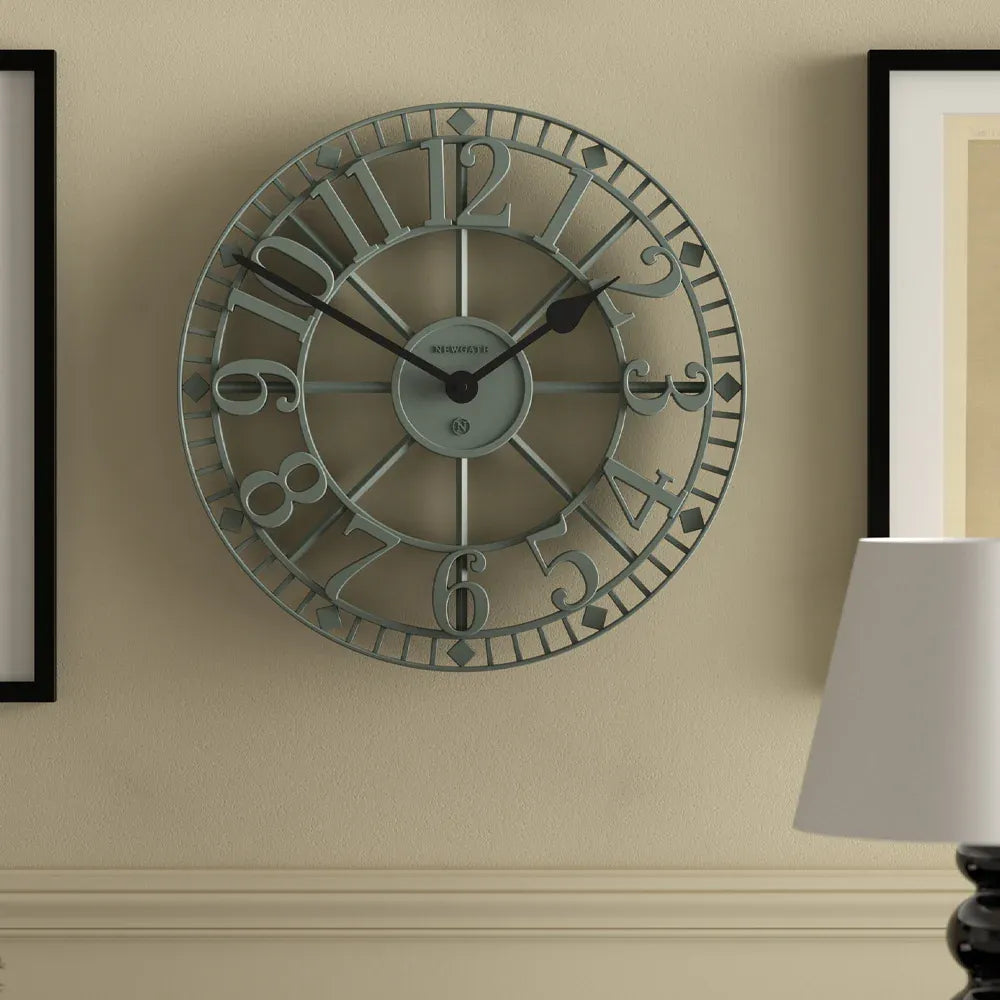 Newgate Warehouse Wall Clock-Asparagus Green V398-NG-WAREH-ASG