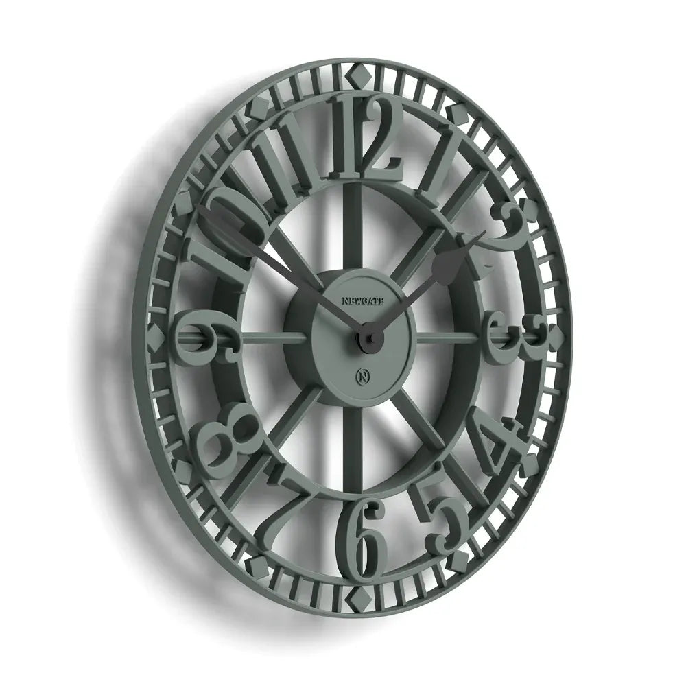 Newgate Warehouse Wall Clock-Asparagus Green V398-NG-WAREH-ASG