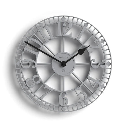 Newgate Warehouse Wall Clock-Clockwork Grey V398-NG-WAREH-CGY