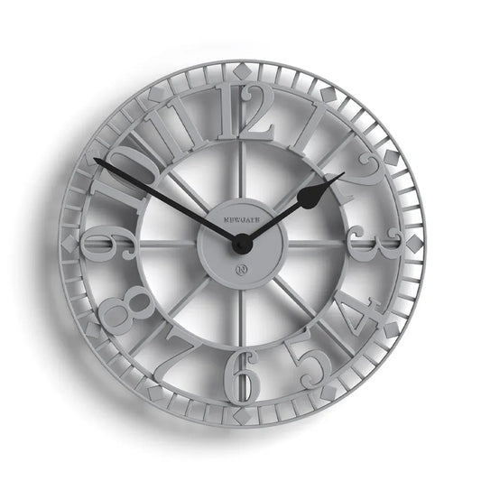 Newgate Warehouse Wall Clock-Clockwork Grey V398-NG-WAREH-CGY
