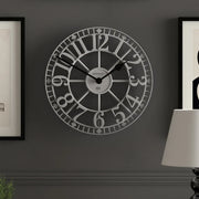 Newgate Warehouse Wall Clock-Clockwork Grey V398-NG-WAREH-CGY