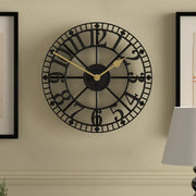 Newgate Warehouse Wall Clock-Black V398-NG-WAREH-K