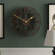 Newgate Warehouse Wall Clock-Mocha Brown V398-NG-WAREH-MB