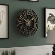 Newgate Warehouse Wall Clock-Mocha Brown V398-NG-WAREH-MB