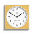 Newgate Burger & Chips Wall Clock Cheeky Yellow V398-NGBURG261WCHY