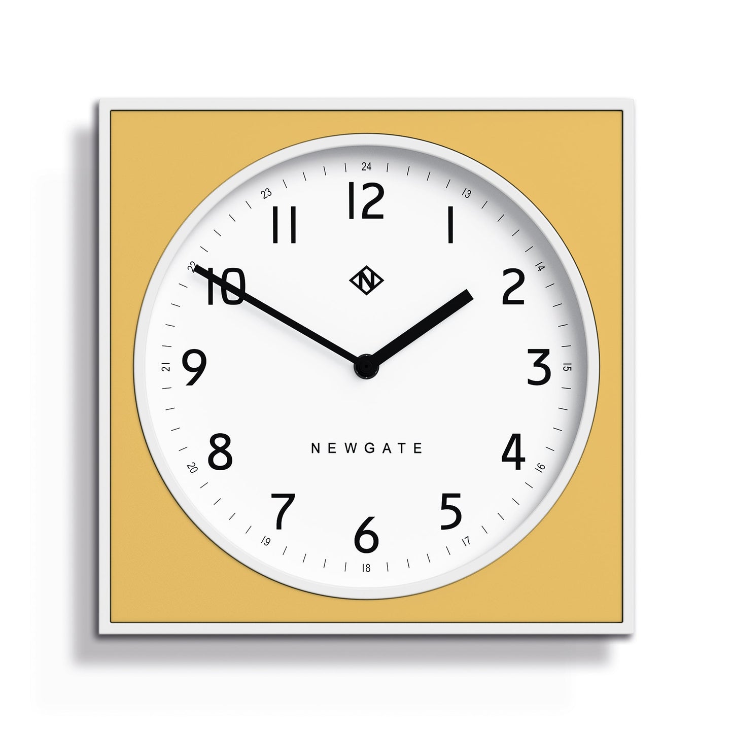 Newgate Burger & Chips Wall Clock Cheeky Yellow V398-NGBURG261WCHY