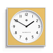 Newgate Burger & Chips Wall Clock Cheeky Yellow V398-NGBURG261WCHY