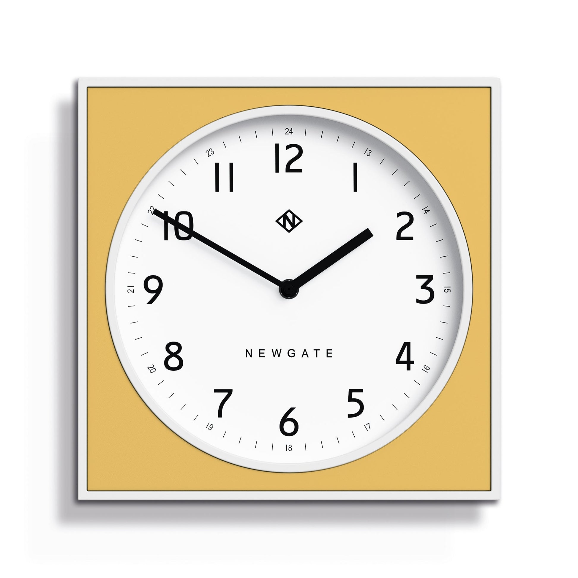 Newgate Burger & Chips Wall Clock Cheeky Yellow V398-NGBURG261WCHY