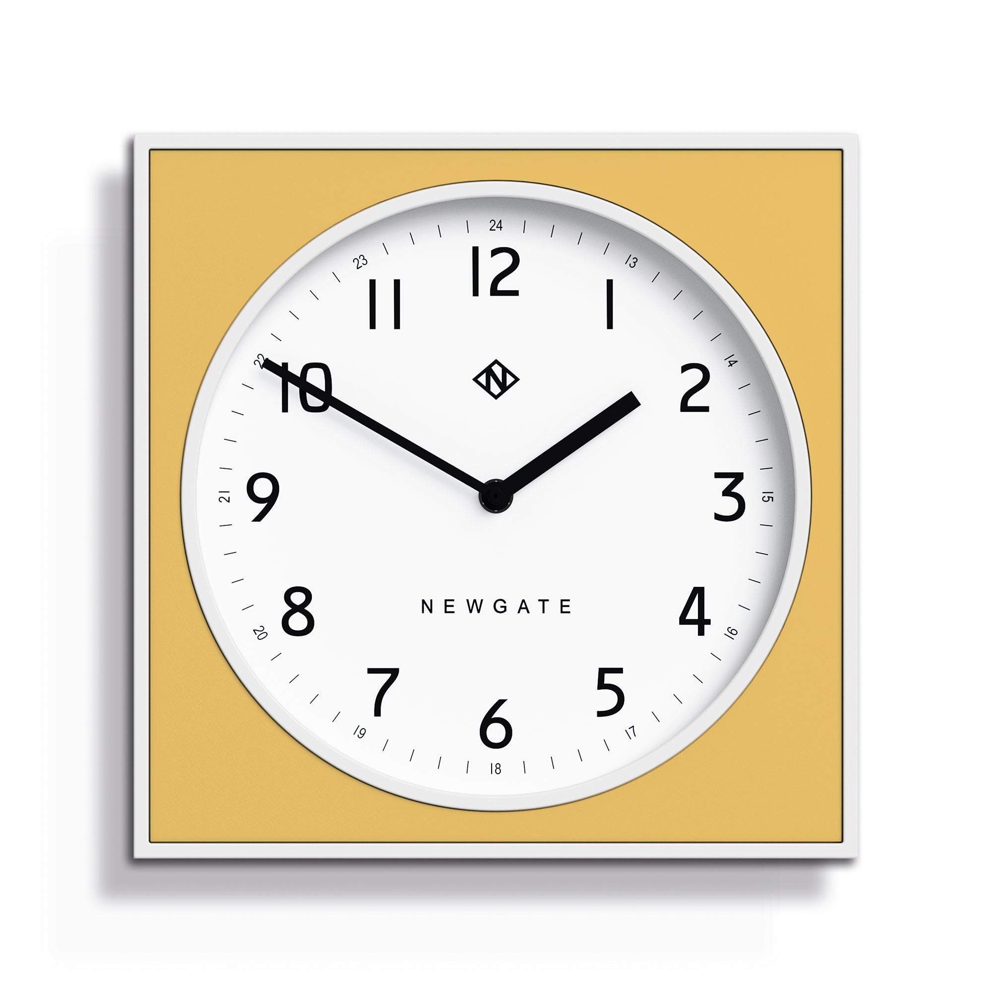 Newgate Burger & Chips Wall Clock Cheeky Yellow V398-NGBURG261WCHY